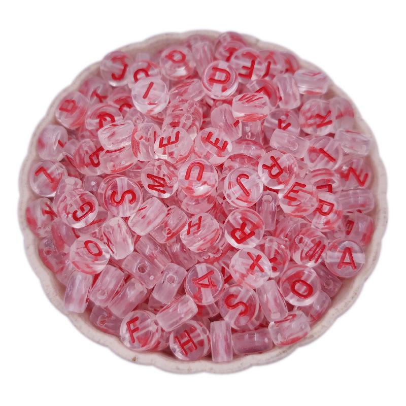 100 шт 7 мм акриловые бусины смешанные буквы круглые для изготовления ювелирных изделий свободные бусины алфавита сделай сам браслет ожерелье ручной работы