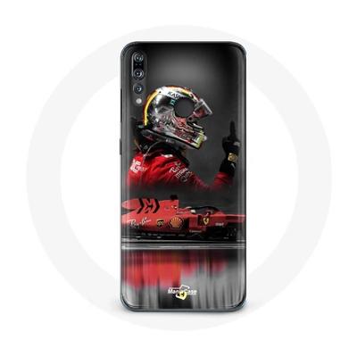 Coque Pour Huawei P30 Lite - Formule 1 - Sebastian Vettel - Souple - Rouge - Protection