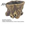 Compact Pots for Leafy Plants Resin Tree Stump Flowerpot Succulents Small Plants, Imitation Wood Grain Planter Flower Indoor Home Office Decor,
