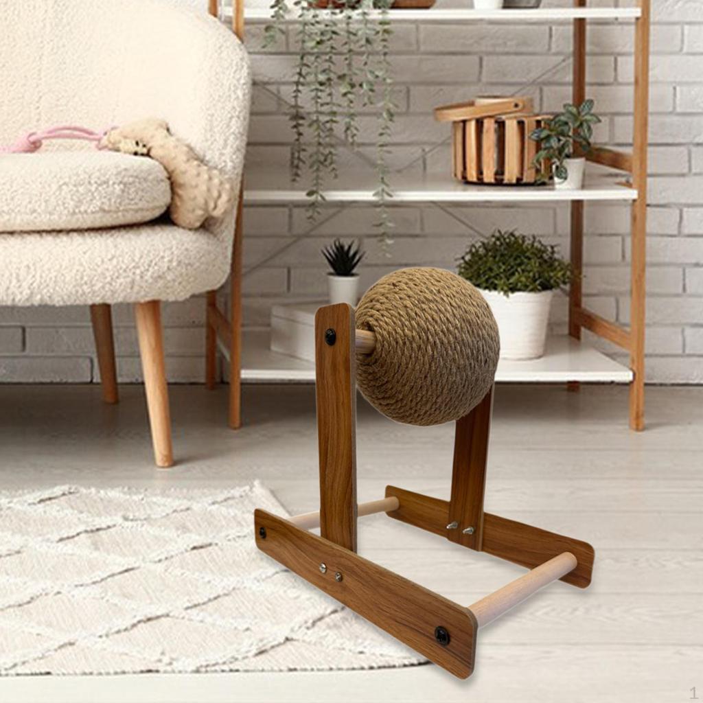 Игрушка-когтеточка для кошек, сизаль, шарик, шлифовальный коготь, износостойкий, интерактивный, для домашних животных