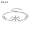 Линдон циркон браслет ювелирные изделия геометрические бусины браслеты-цепочки модный тонкий свадебный подарок для подруги женщин