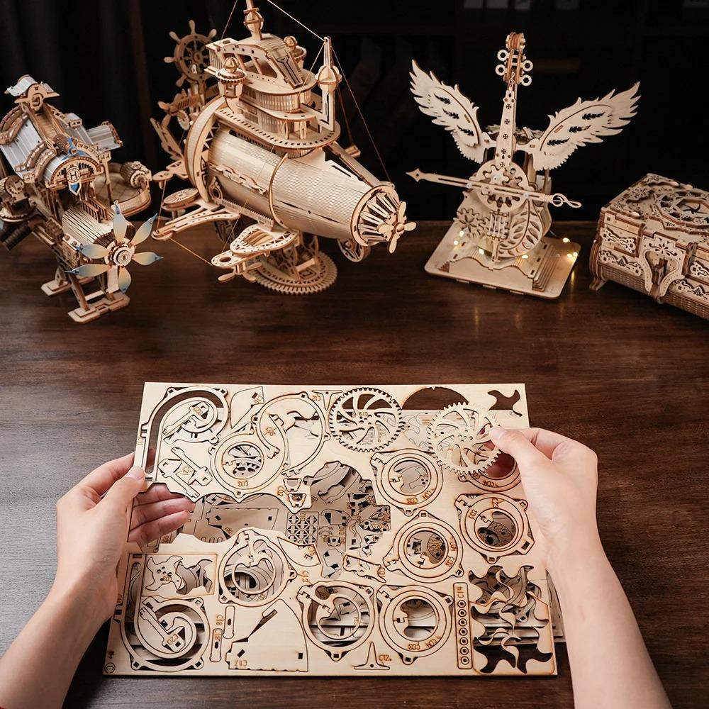 """Креативный Замок 3D Деревянная Головоломка Деревянный Модель-Набор DIY Игрушка Домашний Декор Сложная Лучший Подарок Для Детей Взрослых """