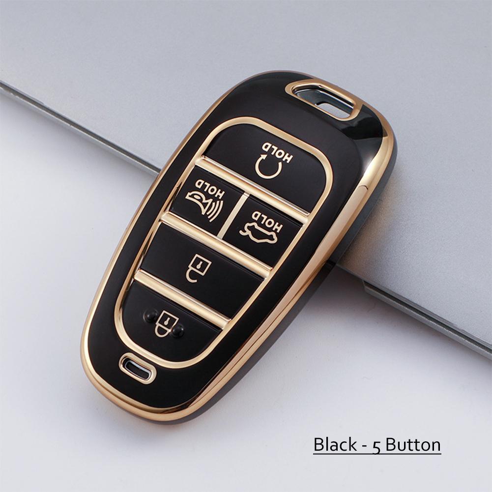 TPU Car Remote Key Case Cover Shell For Hyundai Tucson Santa Fe 2025 NEXO NX4 Atos Prime Solaris 2025 5 Button 7 Button