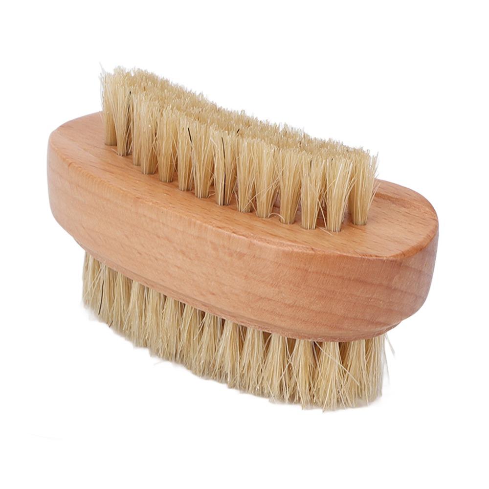 Dual-Sided Wide & Narrow Bristle Cuticle Cleaning Brush Daily Hand And Foot Nail Care