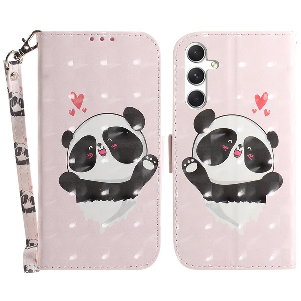 Для Samsung Galaxy S25 Чехол с рисунком Печать Кожаный кошелек Чехол для телефона