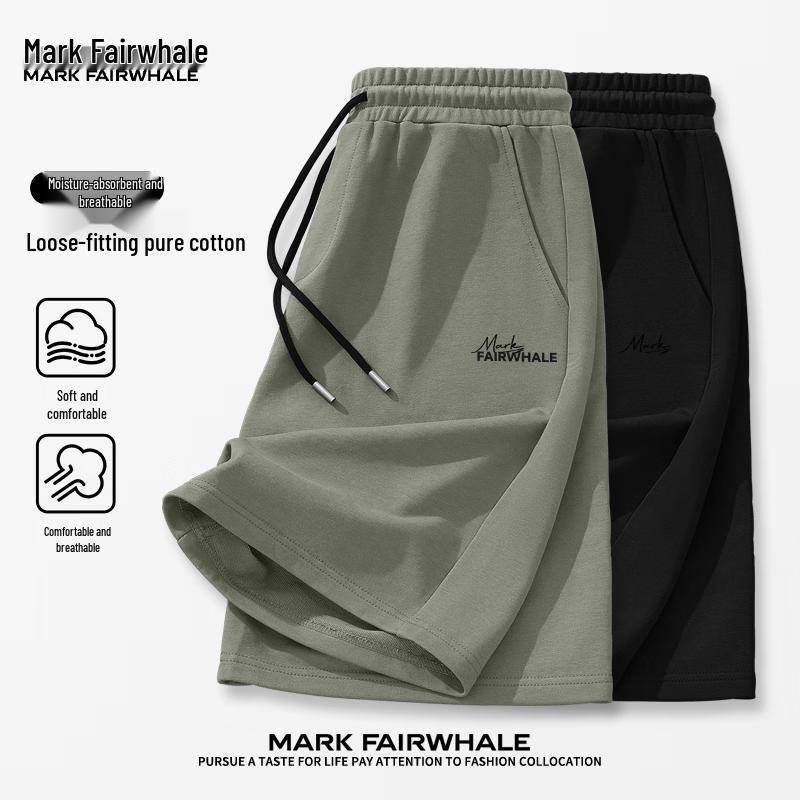 Mark Fairwhale Мужские дышащие повседневные спортивные шорты из чистого хлопка