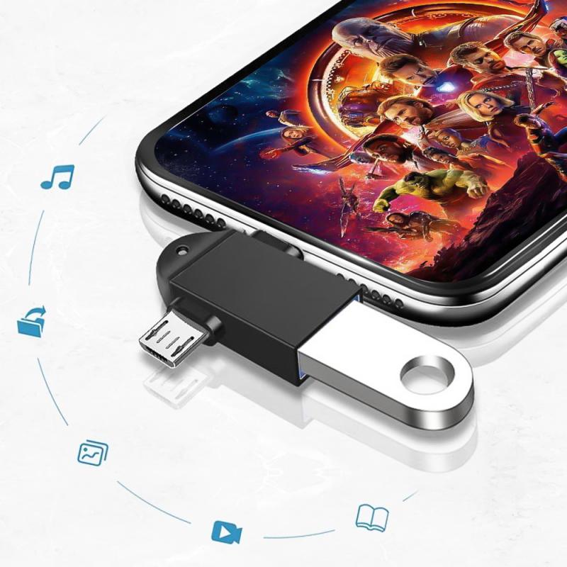 FONKEN Адаптер Otg Type C 2 в 1 Otg Micro USB-конвертер USB C 3,0, флэш-диск, разъем для мыши для смартфона, Android, USB-разъем