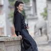 Костюм для боевых искусств в стиле китайской династии Сун с крестообразным воротником и вышивкой «Ханьфу»