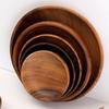 Natural Wood Hand-made Dinner PlatesUnbreakable Plate Sushi Dessert Fruit Bread Snack Tray Kitchen Bar Tableware Home Decoration