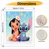 Disney Lilo and Stitch Oil Paint Art Painting Kit Home Wall Decor Handmade Gift Sparkle Cute Cartoon Character Craft DIY Artworks Set