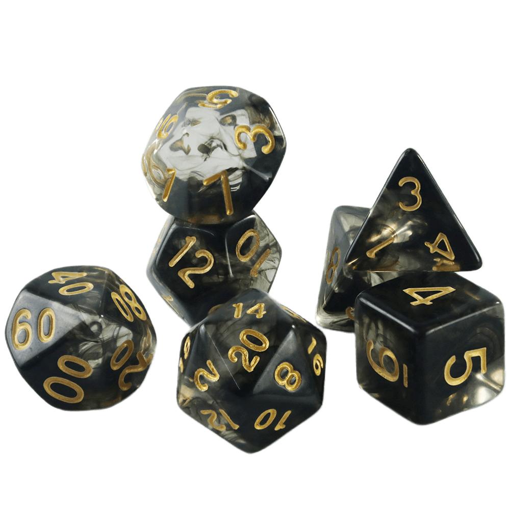 7шт/набор многогранных игральных костей с эффектом туманности D4-D20 для RPG DNDGame, игральные кости для настольной игры, набор игральных костей DND