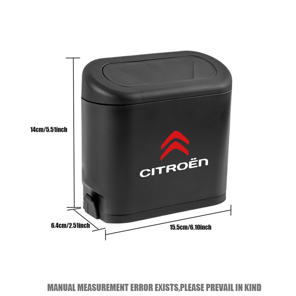 Car Trash Bin Hanging Vehicle Garbage Dust Case Storage Box Pressing Type Trash Can Car Accessorie For Citroen C3 C4 C5 Aircross
