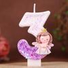 Creative Cake Digital Birthday Candle Purple Gradient Angel Girl Birthday Handmade Candle
