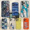 Чехол-кейс 'Сардины Океан' для iPhone 11,12,15,14,13,16,17,Plus,Pro Max,XS,X,XR,SE,Mini,8,7,Мягкий Силикон Черный