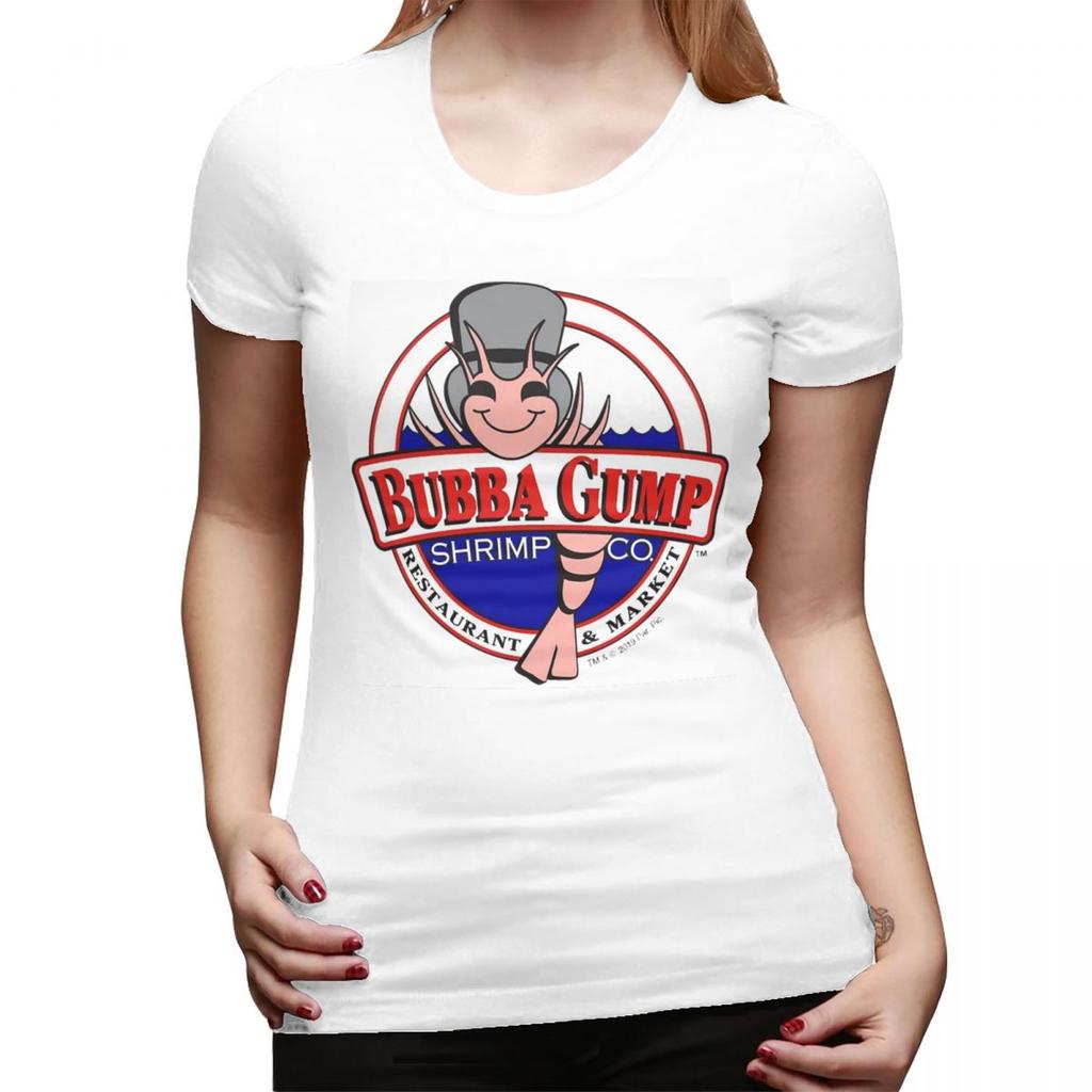 Bubba Gump Forest Shrimp Seafood TShirt for Women ONeck Streetwear T Shirts Womens Tees Short Summer Clothes Tops