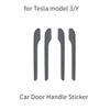 Для Tesla Model 3 Model Y Защитная наклейка Накладка на дверную ручку Аксессуары для автостайлинга Наклейка на автомобиль Светящийся комплект ручек