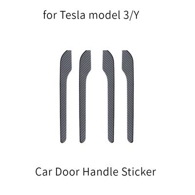 Для Tesla Model 3 Model Y Защитная наклейка Накладка на дверную ручку Аксессуары для автостайлинга Наклейка на автомобиль Светящийся комплект ручек