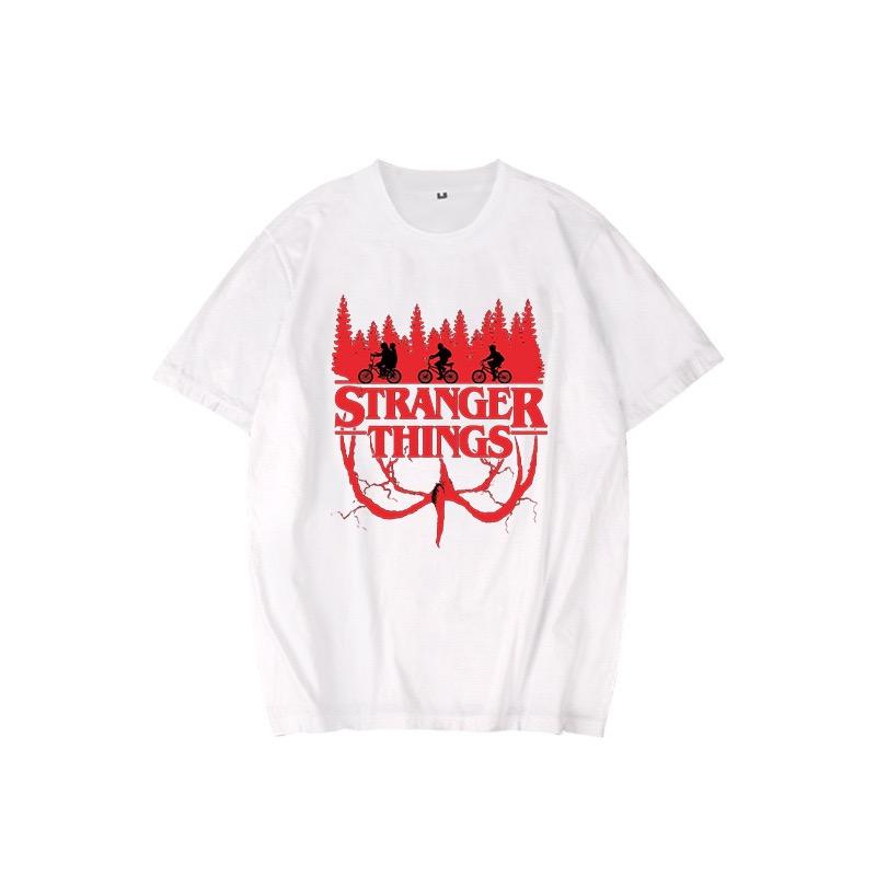 Футболка Stranger Things, Классический силуэт велосипедов и дизайн с Демогоргоном, Идеально для фанатов сериала, Удобная