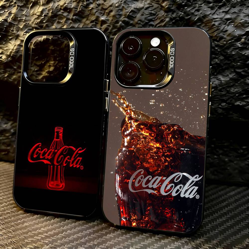 CocaS-S Модный Чехол для Телефона C-Cola Для iPhone 17,16,15,14,13,12,11 Plus,Pro Max,XS,Красочный Серебристый Чехол для Телефона Funda Cover