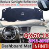 For QX60 JX35 2012-2018 QX Anti-Slip Mat Dashboard Cover Pad Sunshade Dashmat Accessories Rug