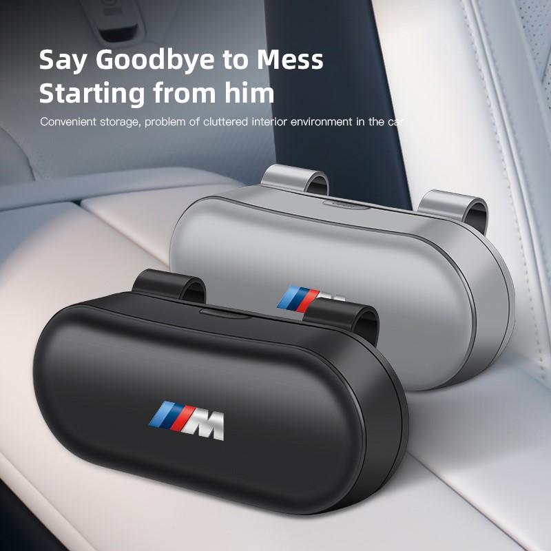 SNLL4 Car Glasses Holder Sun Visor Storage Case Anti-Scratch Protection Box Interior Sticker For BMW M2 M3 M4 X1 X3 X4 X5 E87 X7 E91