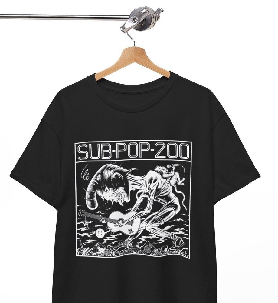 Sub-pop-200 Рубашка, как носил Курт Кобейн, носил Курт Кобейн. Унисекс рубашка Унисекс футболка