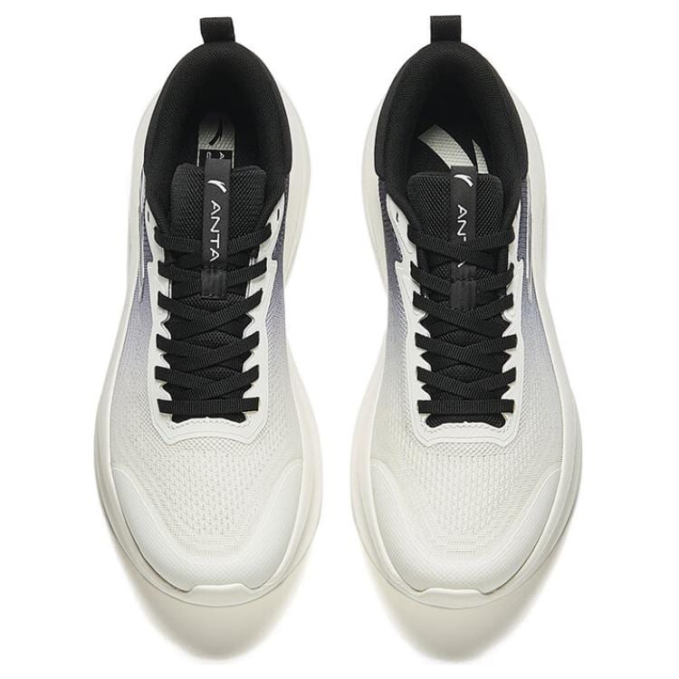 Anta Shen Xing LITE Fabric Breathable And Lightweight Low top Casual Running Shoes Men's White Black 112437761R-1