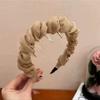 Lace Mesh Hair Hoop Solid Color Headband Trend Hairband  Women
