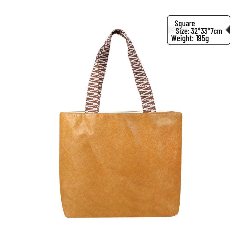 Водонепроницаемая крафт-бумажная сумка-тоут DuPont - Креативный подарок и ретро-сумка через плечо с печатью логотипа