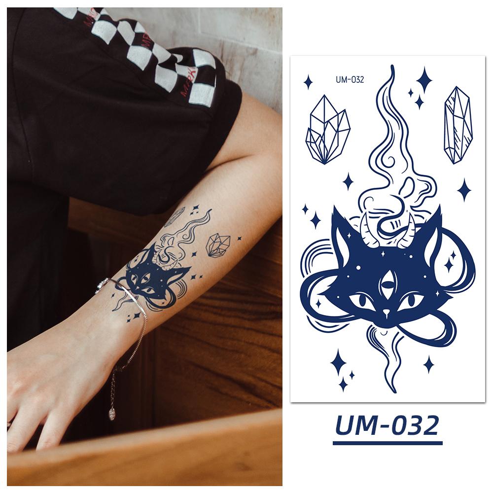1 Sheets Waterproof Semi Permanent Long Lasting Fake Tattoos Women's Arm Fake Tattoos Herbal