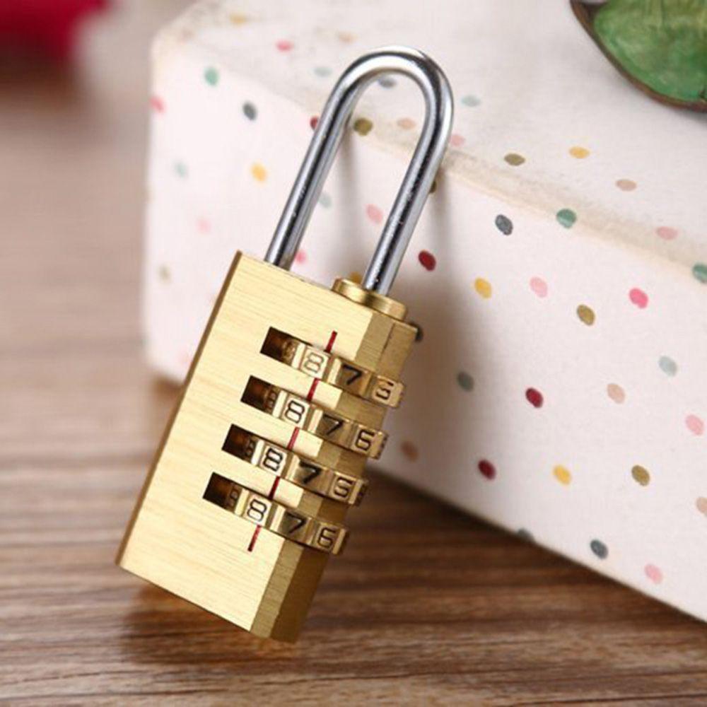 Digits Number Mini Resettable Code Locks Padlock Password Lock Brass Combination Lock Password Code