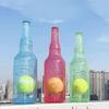 Бутылка Собака ??Жевательная игрушка Резиновая бутылка с теннисным мячом Пищащая Игрушка для чистки зубов собаки Интерактивная плавающая игрушка для маленьких и средних собак Игры в бассейне на открытом воздухе