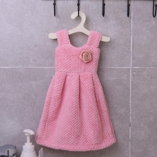 Платье принцессы в форме платья, мягкое коралловое флисовое подвесное полотенце для домашней кухни