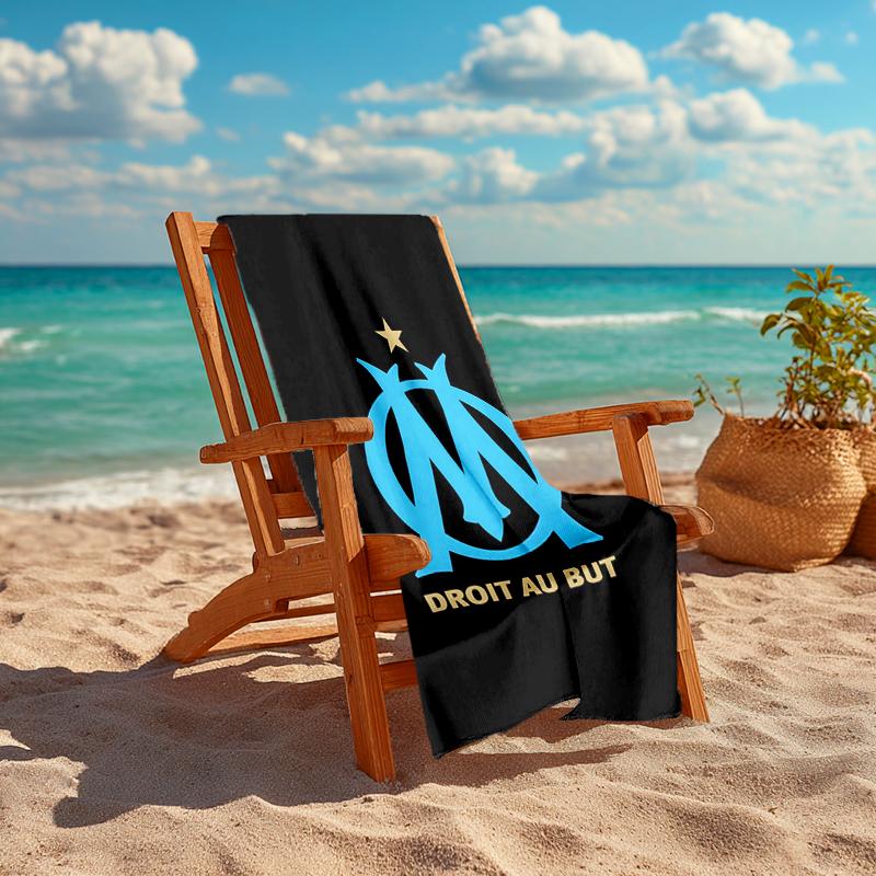 1pc Marseille Beach Towel, Comfortable and Thick, and Swimming/Bath/Picnic/Camping Towel, Suitable for Seaside Beaches