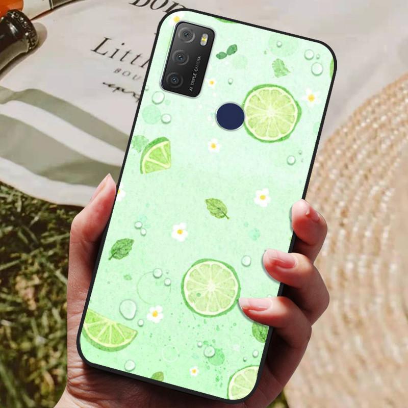 For TCL 20E Case 6125F Wolf Lion TPU Soft Black Silicone Covers for TCL 20Y Case TCL20E 20 E Protective Bumper Funda for TCL20E