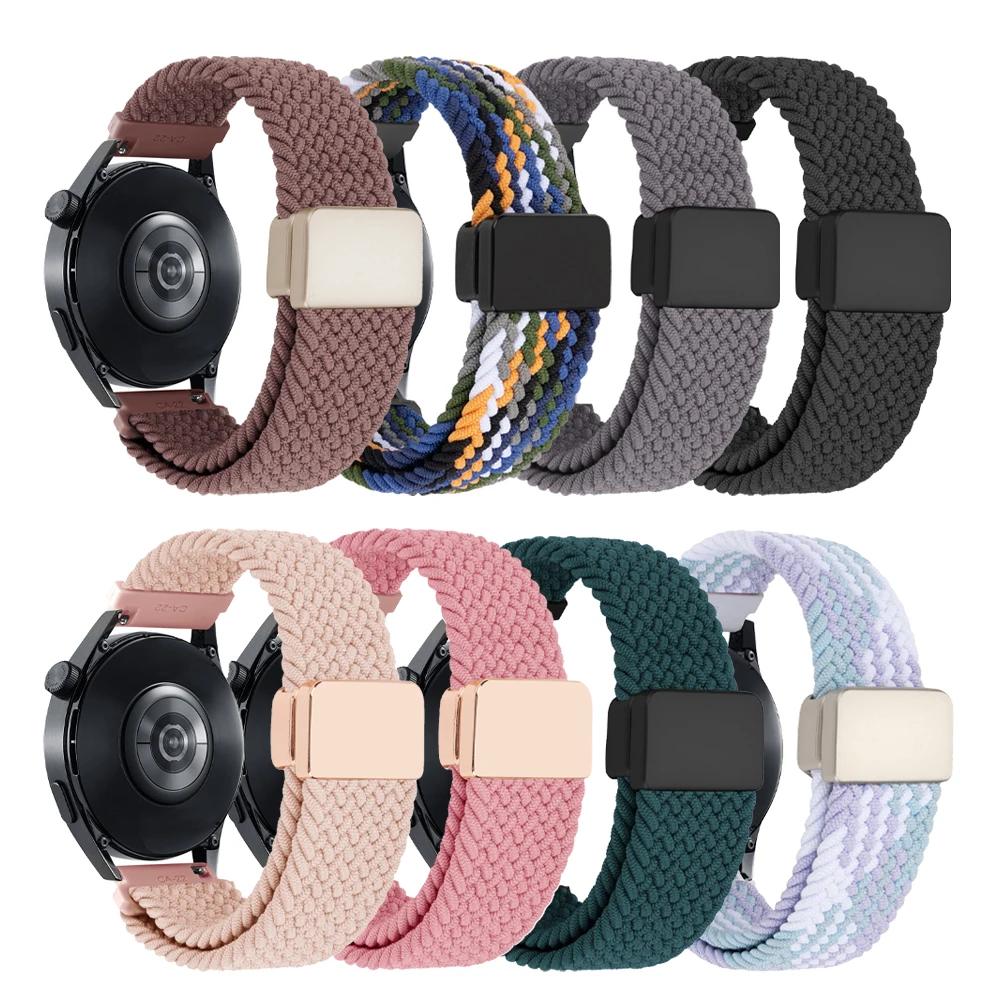 20mm 22mm Elastic Braided Nylon Strap for Amazfit GTR 4 3 Pro Band Replacement Bracelet for Amazfit GTS 4 2 mini/Bip 5 4 Correa