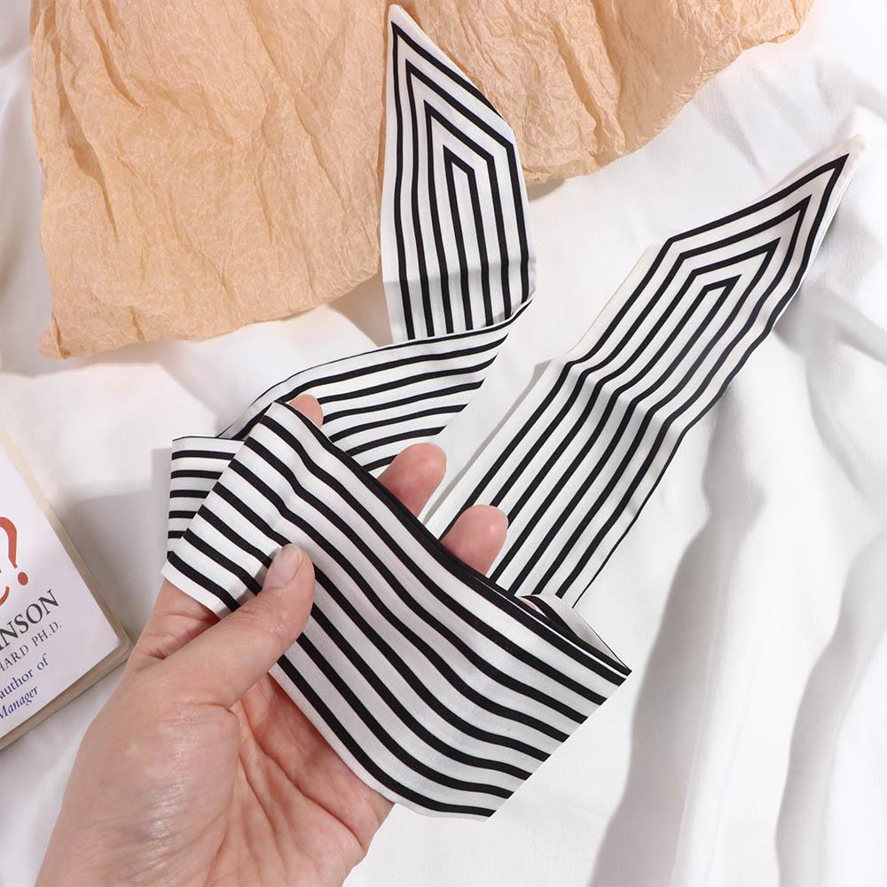 Ribbon Headband Printing Tie French Printed Scarf Silk Scarf Korean Style Scarves Small Long Scarf