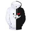 Аниме Danganronpa Monokuma Black White Bear 3D Hooded Streatwear Косплей Женщины Мужчины Повседневная толстовка с капюшоном Куртка Пальто Топ