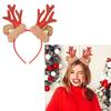 Festival Deer Antler Headpiece With Soft Fabric And Jingling Bells Comfortable Christmas Hair Ornament For Family