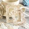 5Pcs Embossed Sticker Retro Style Hollow Design Scrapbooking Supplies Frames DIY Lace Crafting Kit Picture Frame