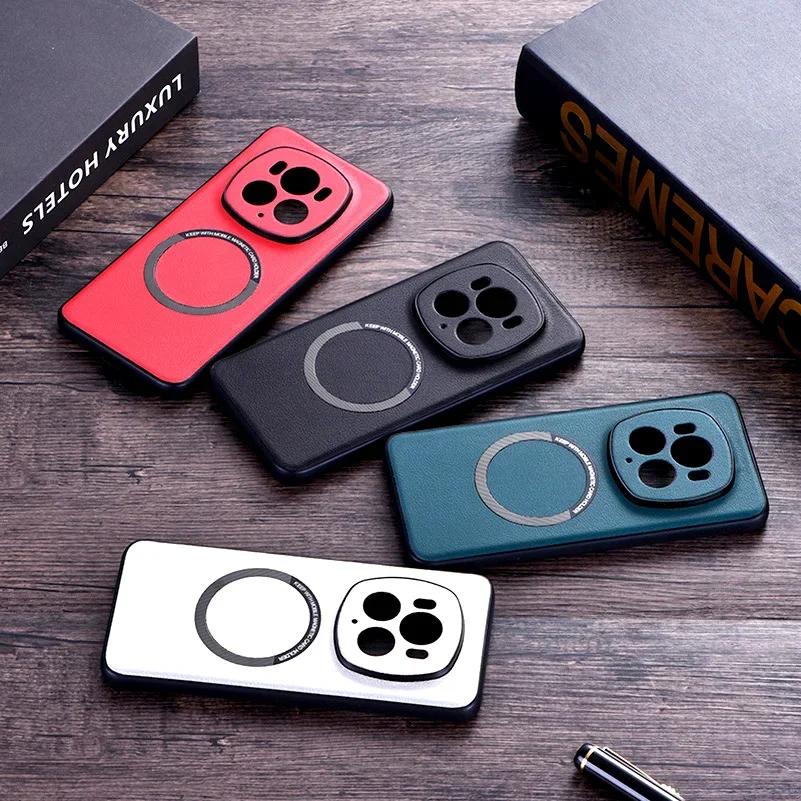 Роскошный кожаный чехол для Honor Magic 6 Lite Pro 5 Pro 4 3 Honor 200 100 Pro 90 Pro X7A X8A X9A противоударный магнитный противоударный чехол Magsafe Business