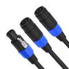Speaker Cable 1 Male to 2 Female Speak on Splitter Cable Professional Sound Cord Speaker Cable Wire with Twist Lock