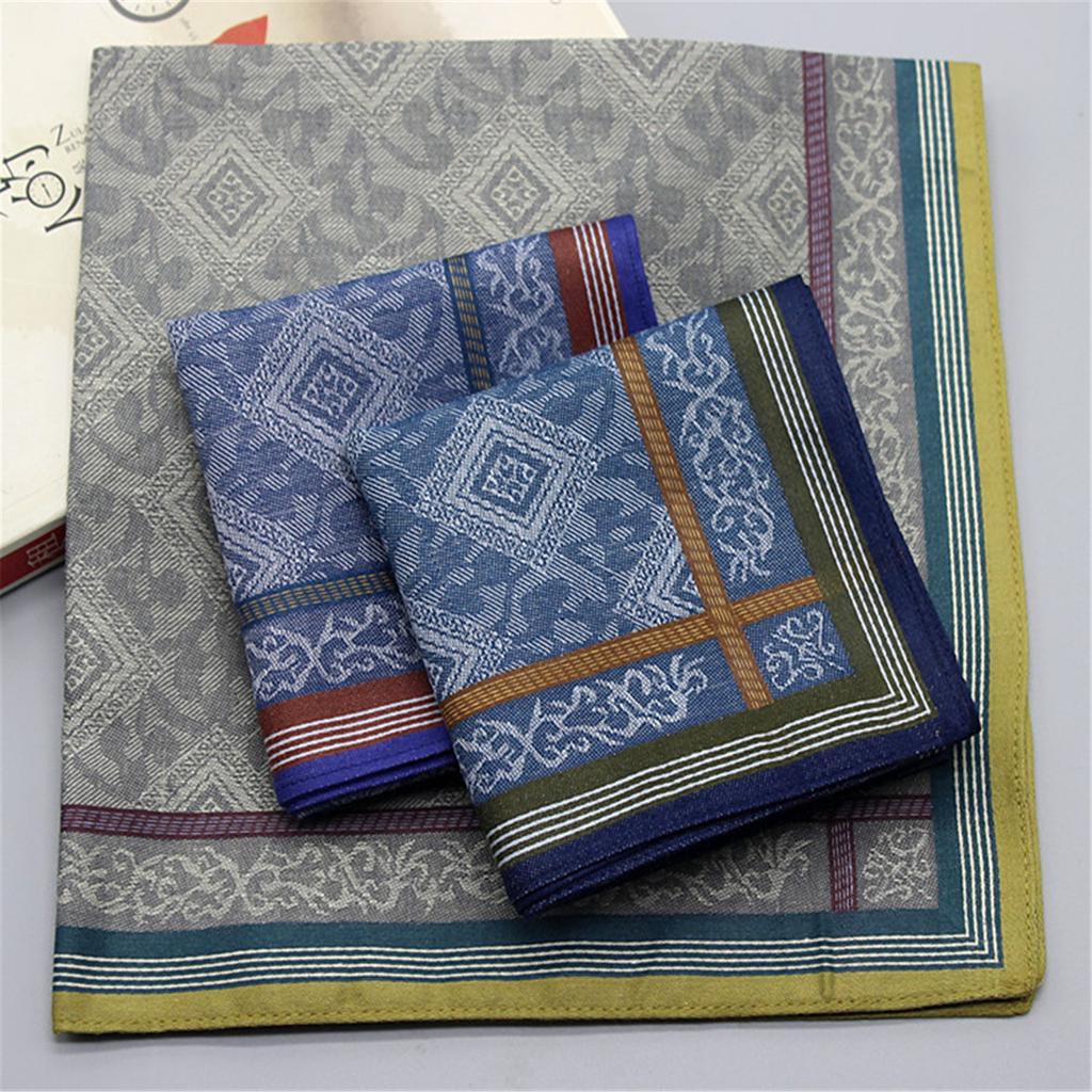 Men's Handkerchief Soft and Breathable Cotton Handkerchiefs Exquisite Pattern Sweat-absorbent