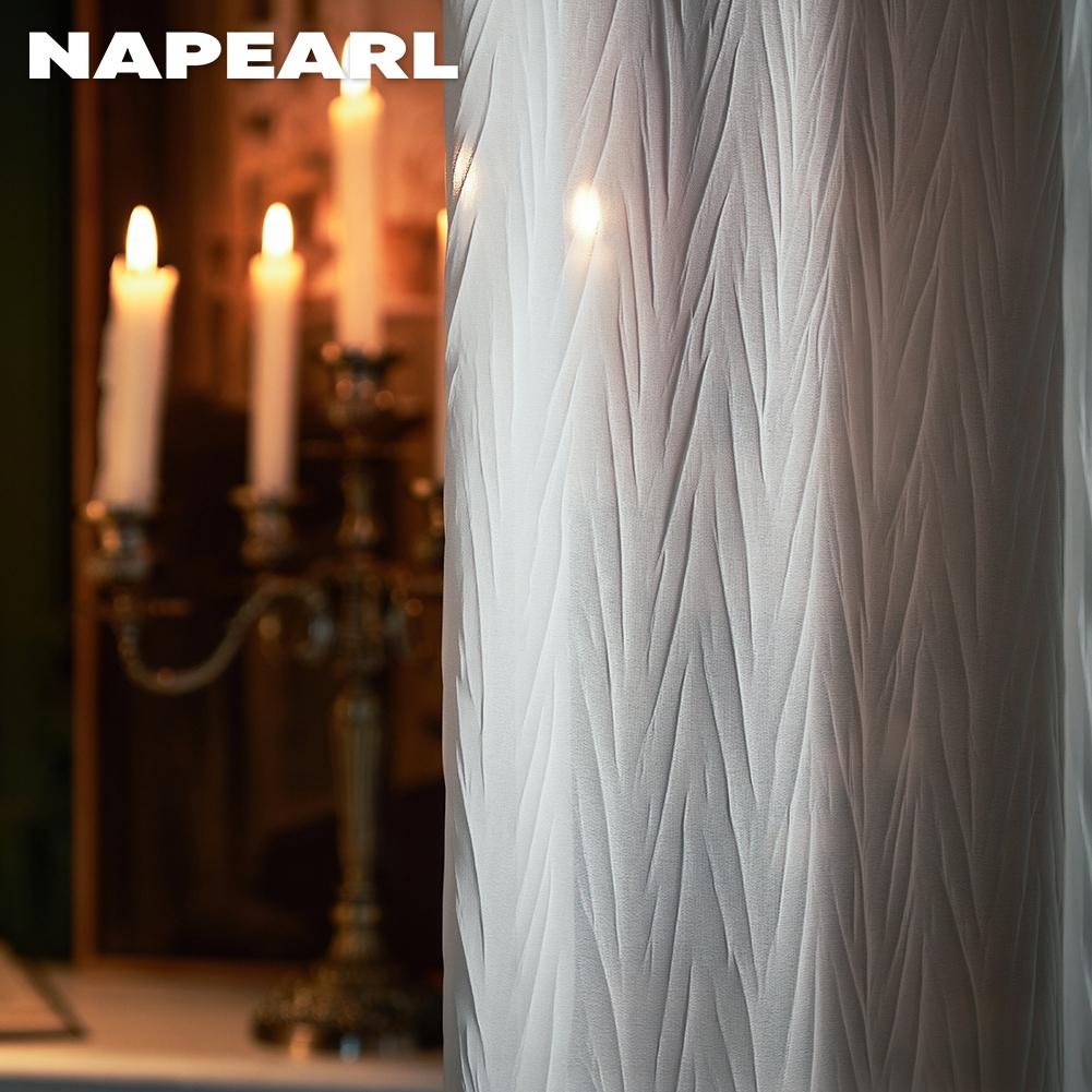 1 шт. NAPEARL, современная белая ткань, улучшенная устойчивая к царапинам тюль, прозрачная занавеска для окна, занавеска для гостиной, домашний декор