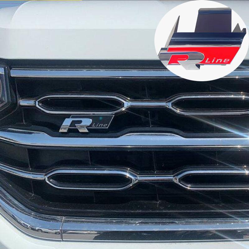 AABIO1 Автомобильная эмблема на решетку переднего капота ABS Значок Для VW Volkswagen Rline GTI R R36 Golf Passat Polo Tiguan Touareg CC Scirocco