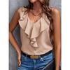 YYFS Women's Fashion Casual Summer Spring Solid Color Print Sleeveless V-Neck Blouses & Shirts