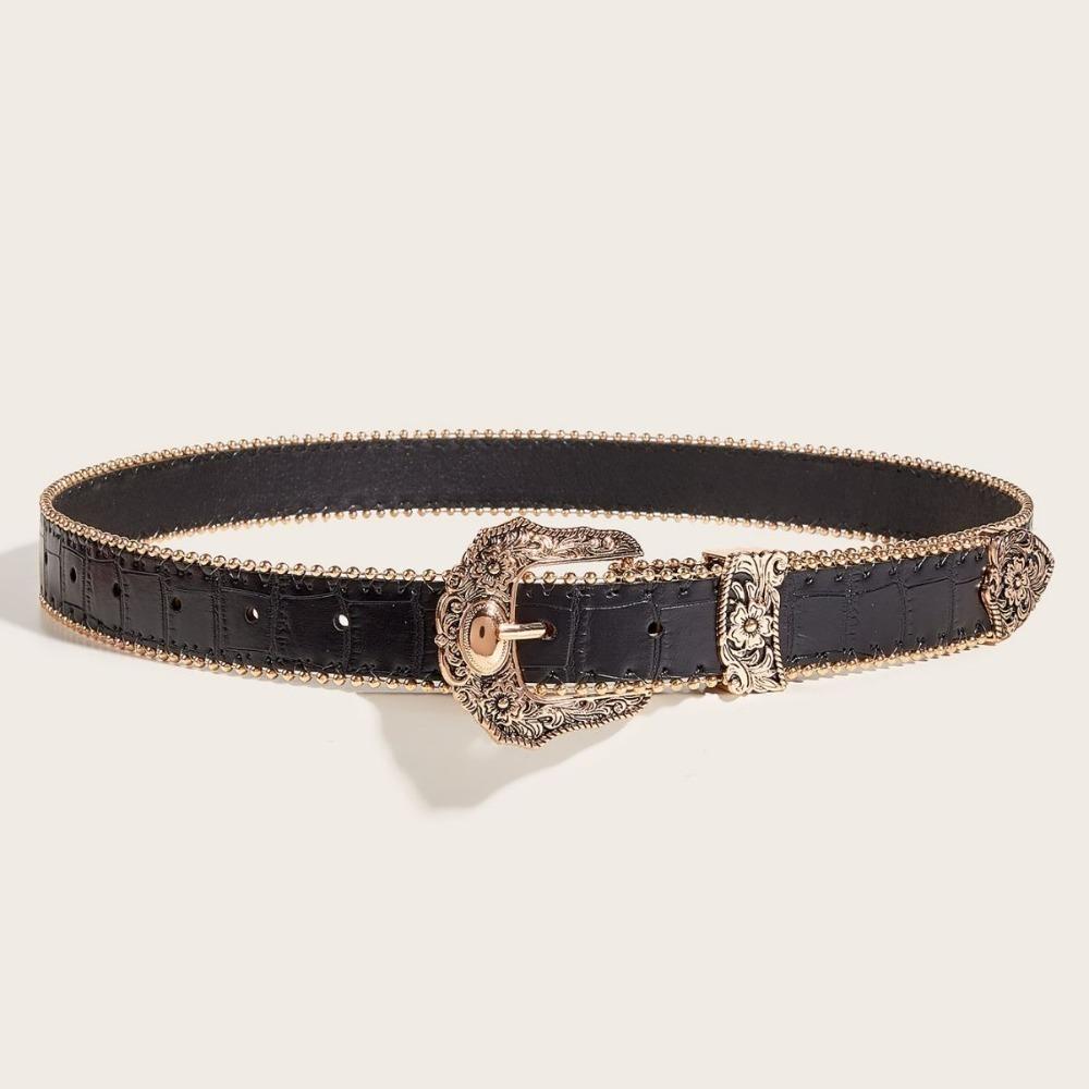 Роскошный ремень из искусственной ПУ кожи, ретро ковбойский ремень в западном стиле, повседневный ремень с пряжкой-штифтом, унисекс