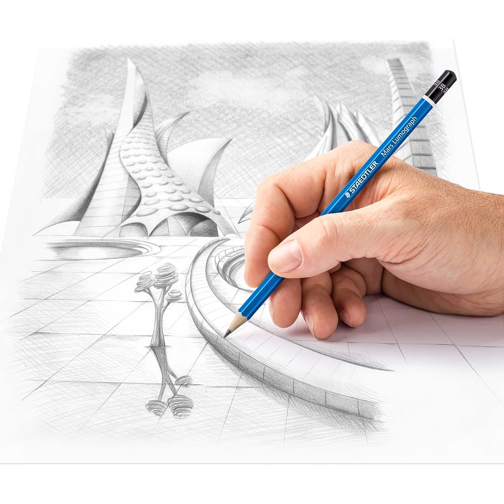 Карандаши Staedtler Lumograph Drafting, 3B, 12 шт., 100-3B