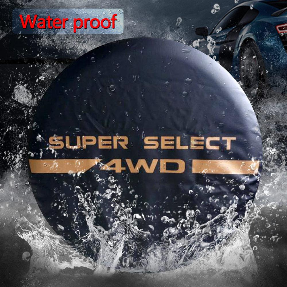 Car Style 14" 15" 16" 17" Inch Car Tire Cover 4WD 4x4 PVC Leather Spare Wheel Tire Cover Case Bag Pouch Protector Fit For Jeep