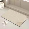 Non-Slip Bath Mat Diatomaceous Earth Bathroom Mat Super Absorbent Bathroom Rug Rubber Pad Thin Diatomite Mat for Toilet Shower